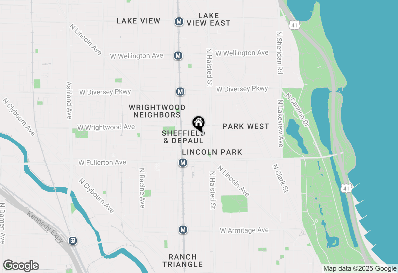 Map of 843 W Lill Avenue #2, Chicago, IL 60614