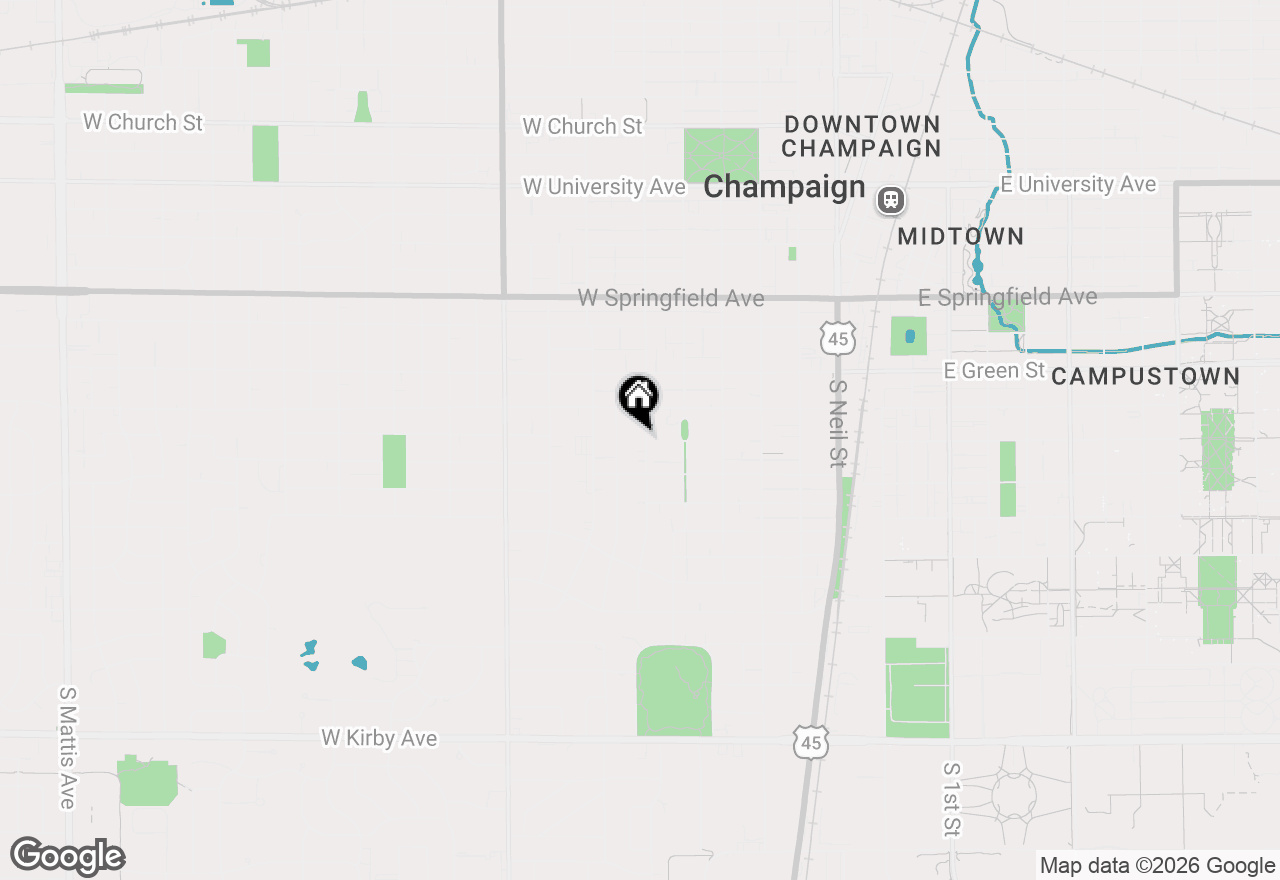 Map of 713 S Lynn Street, Champaign, IL 61820
