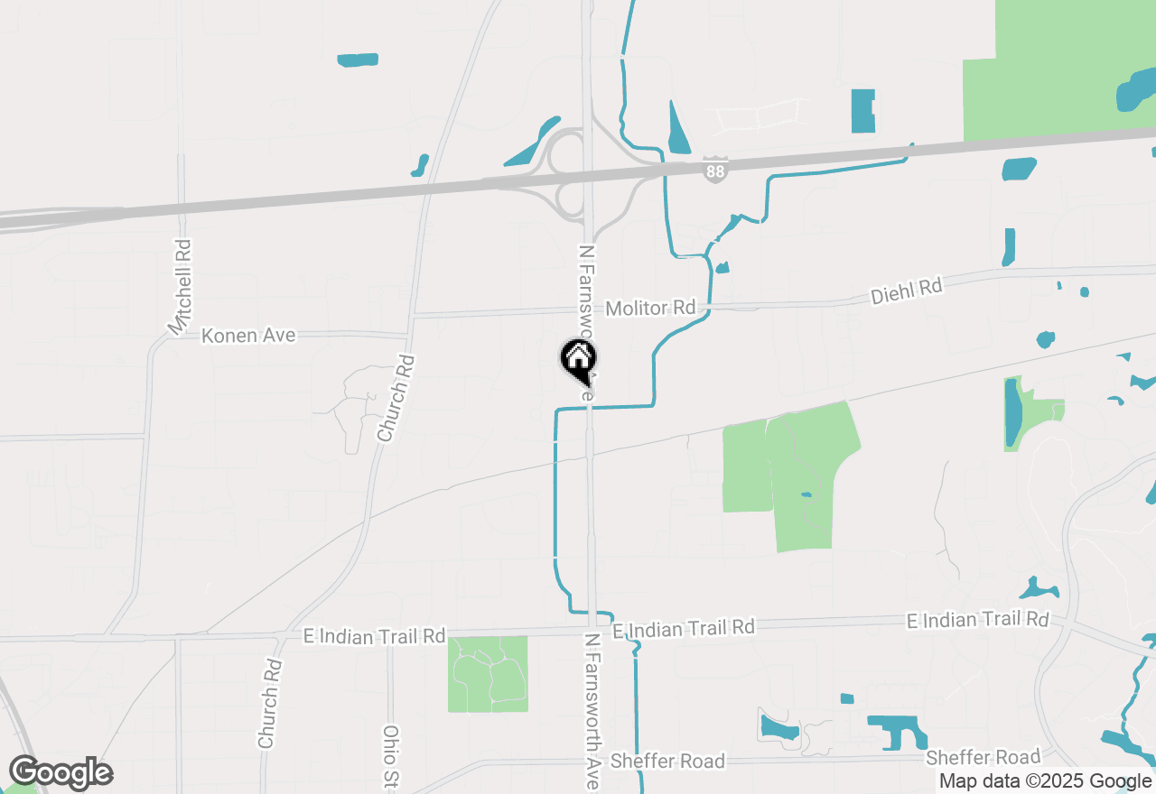 Map of 1660 N Farnsworth Avenue, Aurora, IL 60507