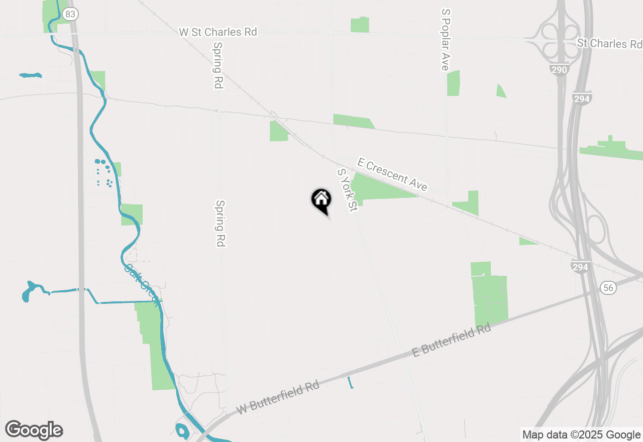 Map of 695 S Washington Street, Elmhurst, IL 60126