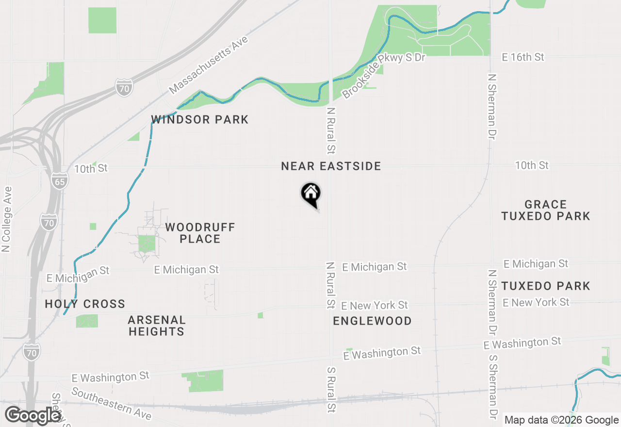 Map of 809 N Temple Avenue, Indianapolis, IN 46201