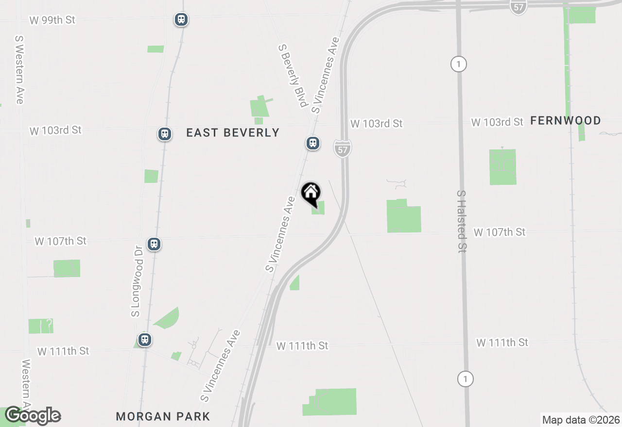 Map of 10610 S Martin Street, Chicago, IL 60643