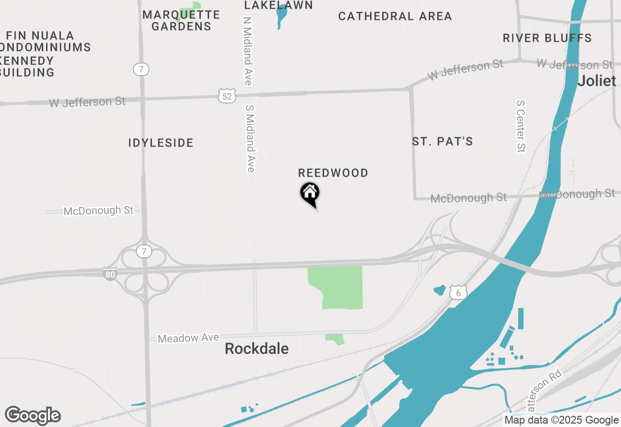 Map of 402 Oneill Street, Joliet, IL 60436