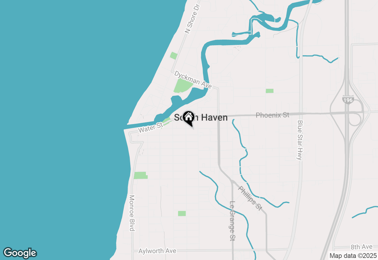 Map of 408 Huron Street, South Haven, MI 49090
