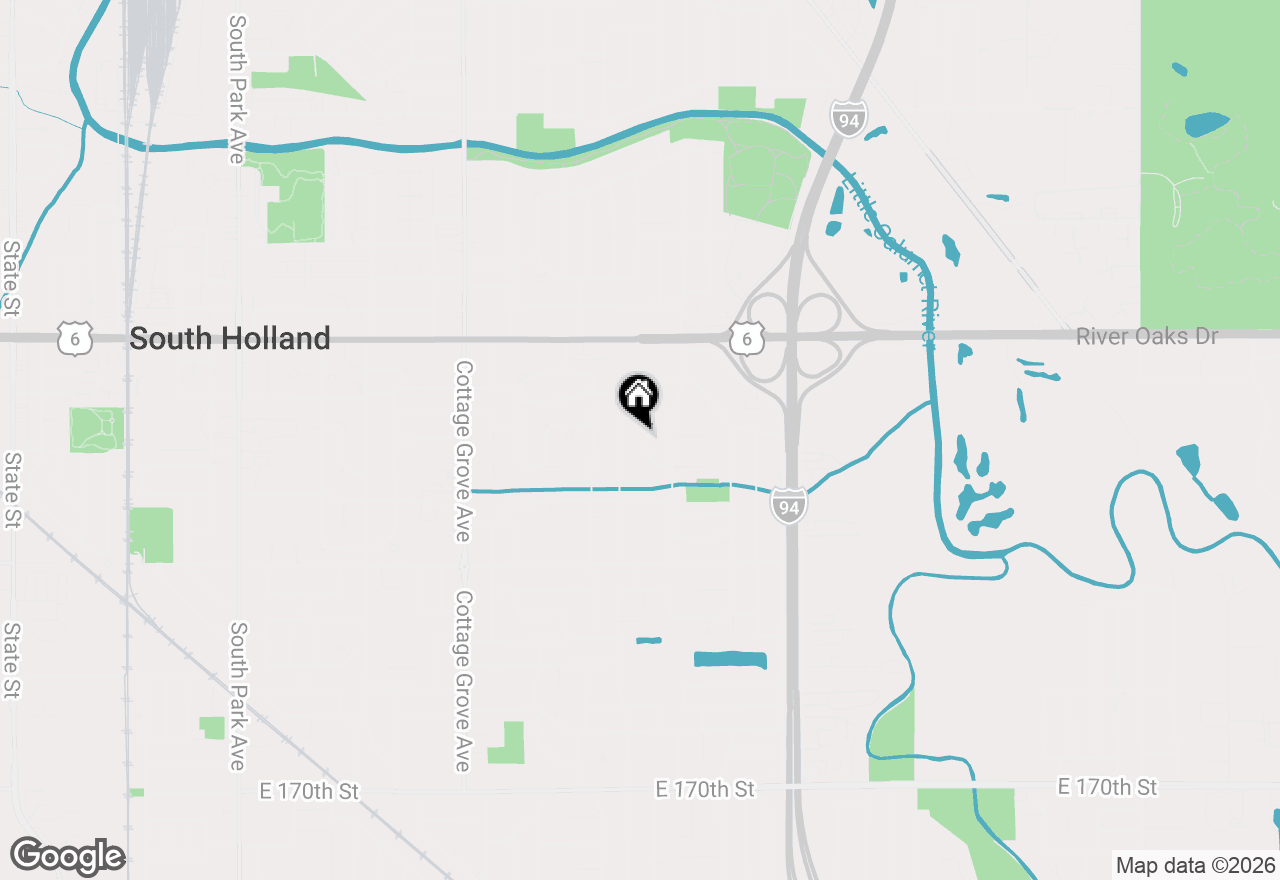 Map of 16400 University Avenue, South Holland, IL 60473