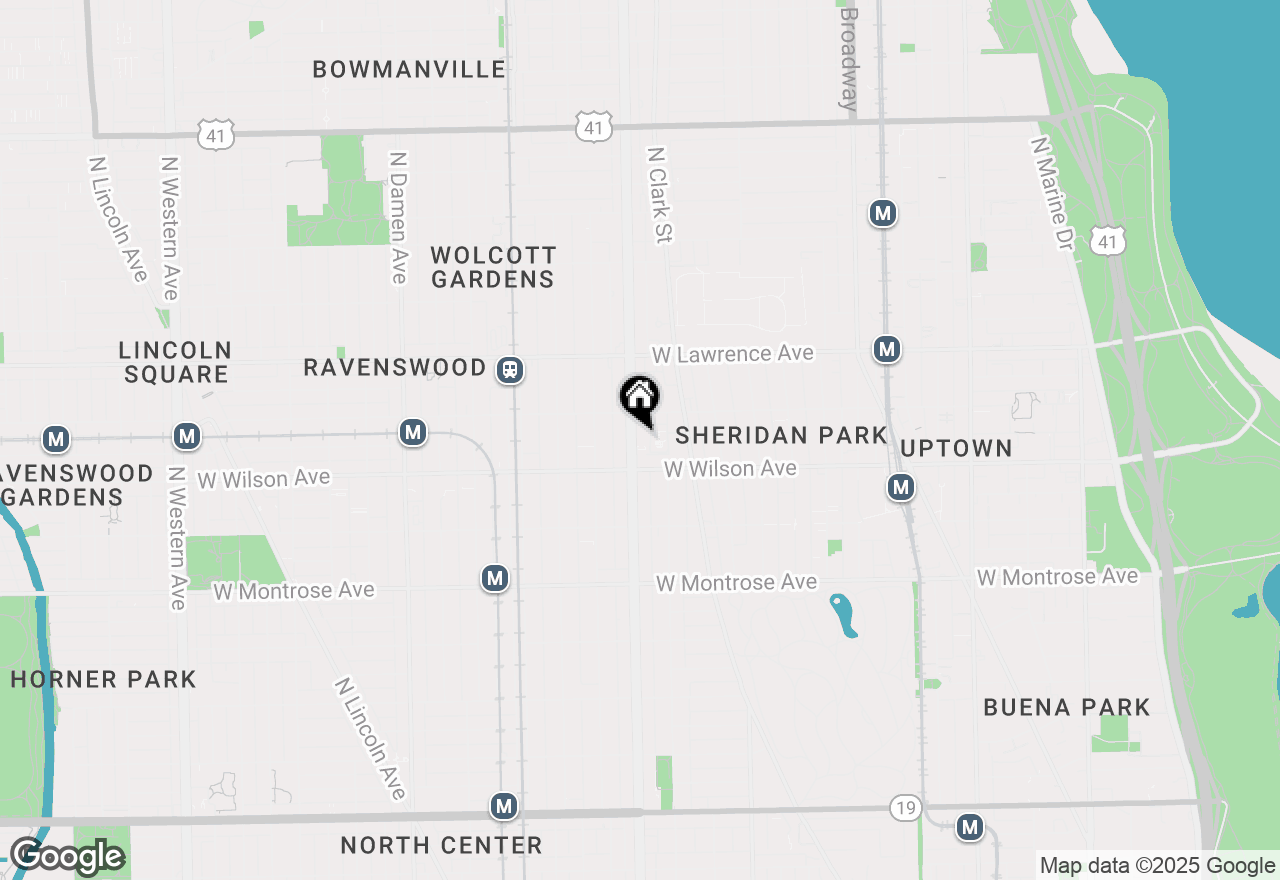 Map of 4621 N Ashland Avenue #1N, Chicago, IL 60640