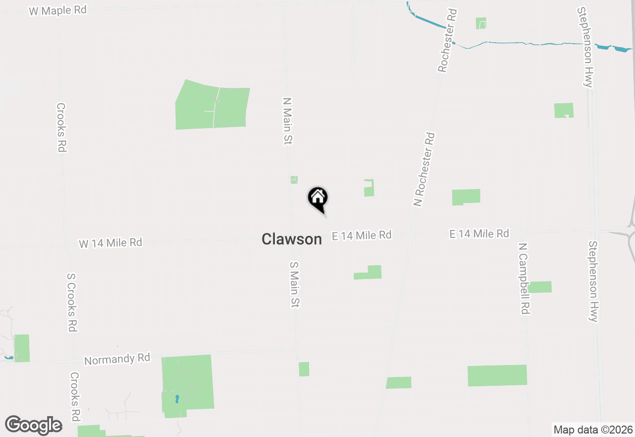 Map of 165 Bowers Street, Clawson, MI 48017