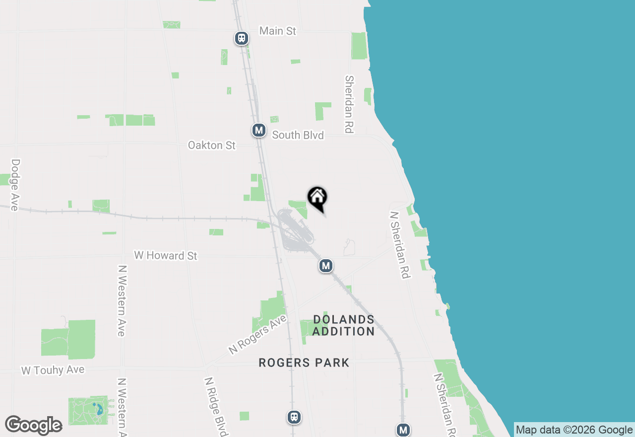 Map of 7722 N Paulina Street #3S, Chicago, IL 60626