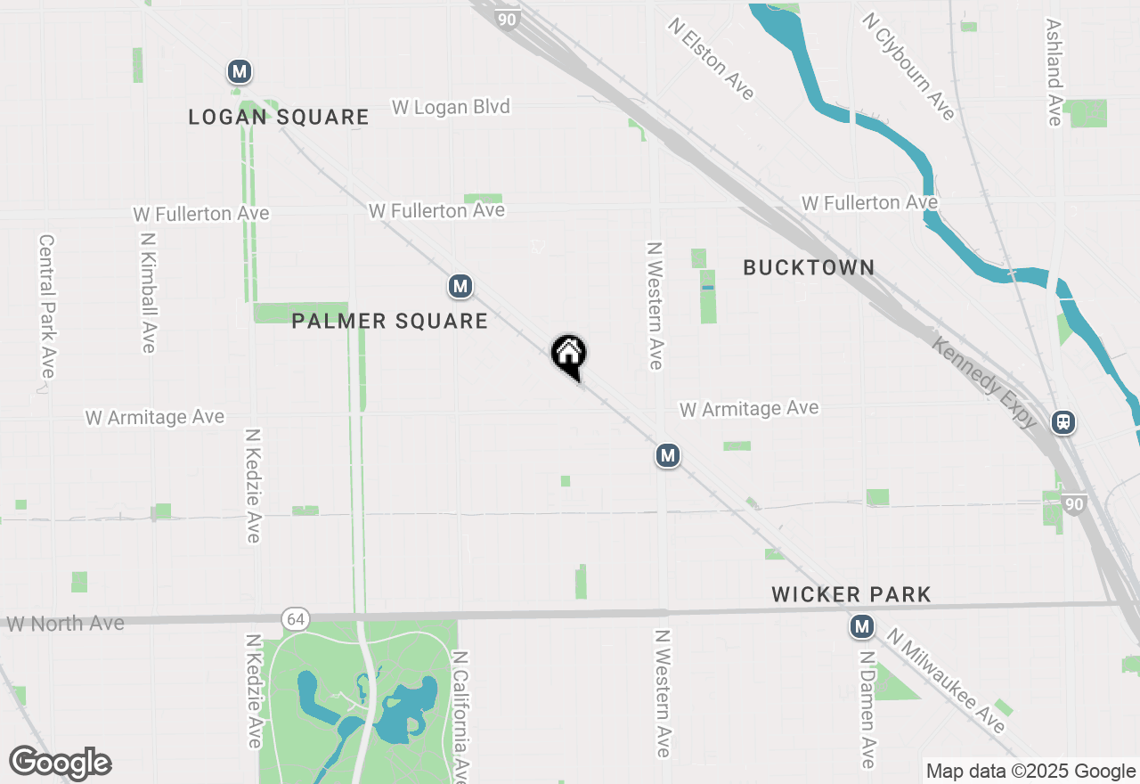 Map of 2038 N Bingham Street #1E, Chicago, IL 60647