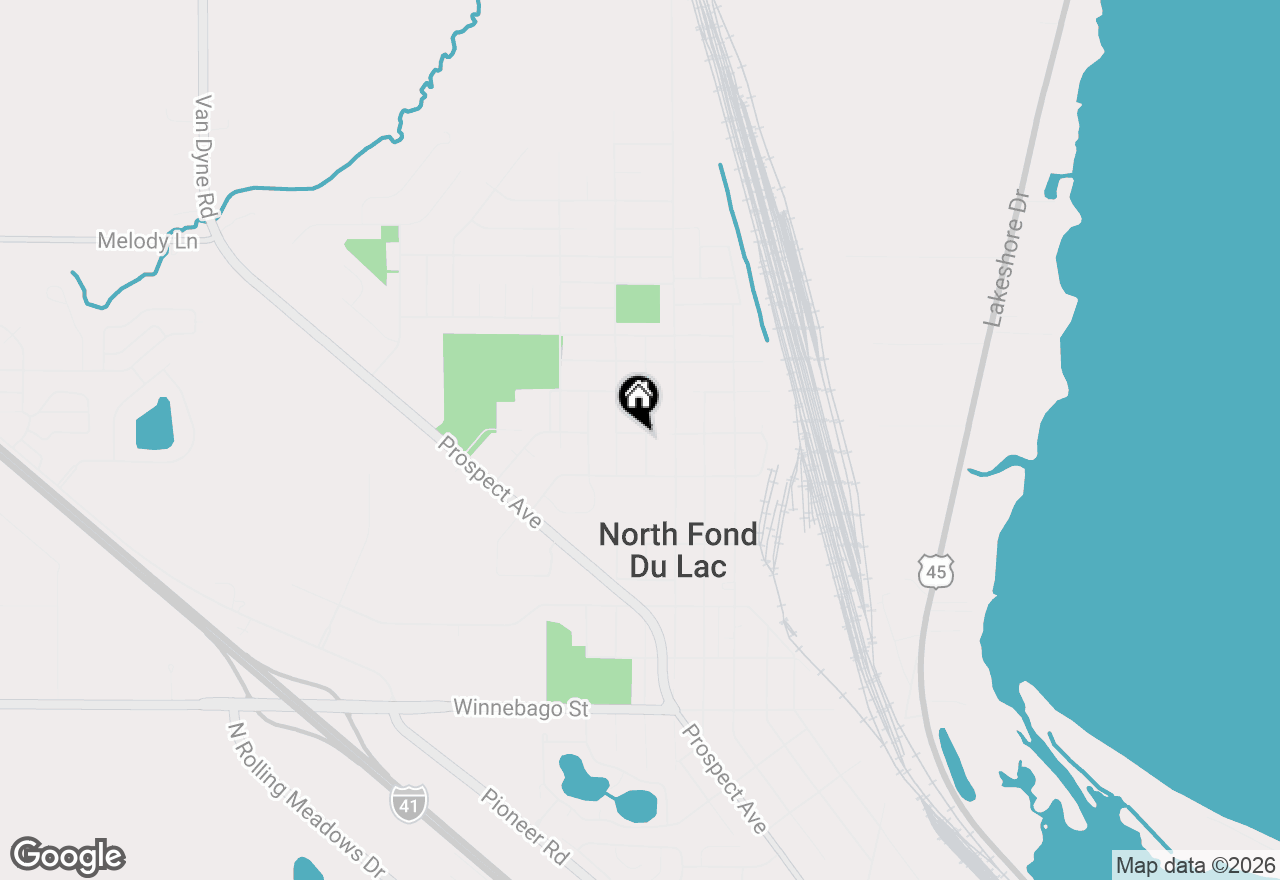 Map of 1011 Bechaud Ave, North Fond Du Lac, WI 54937
