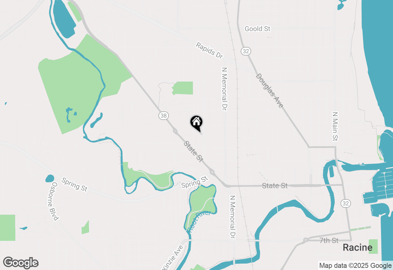 Map of 1301 Summit Ave, Racine, WI 53404