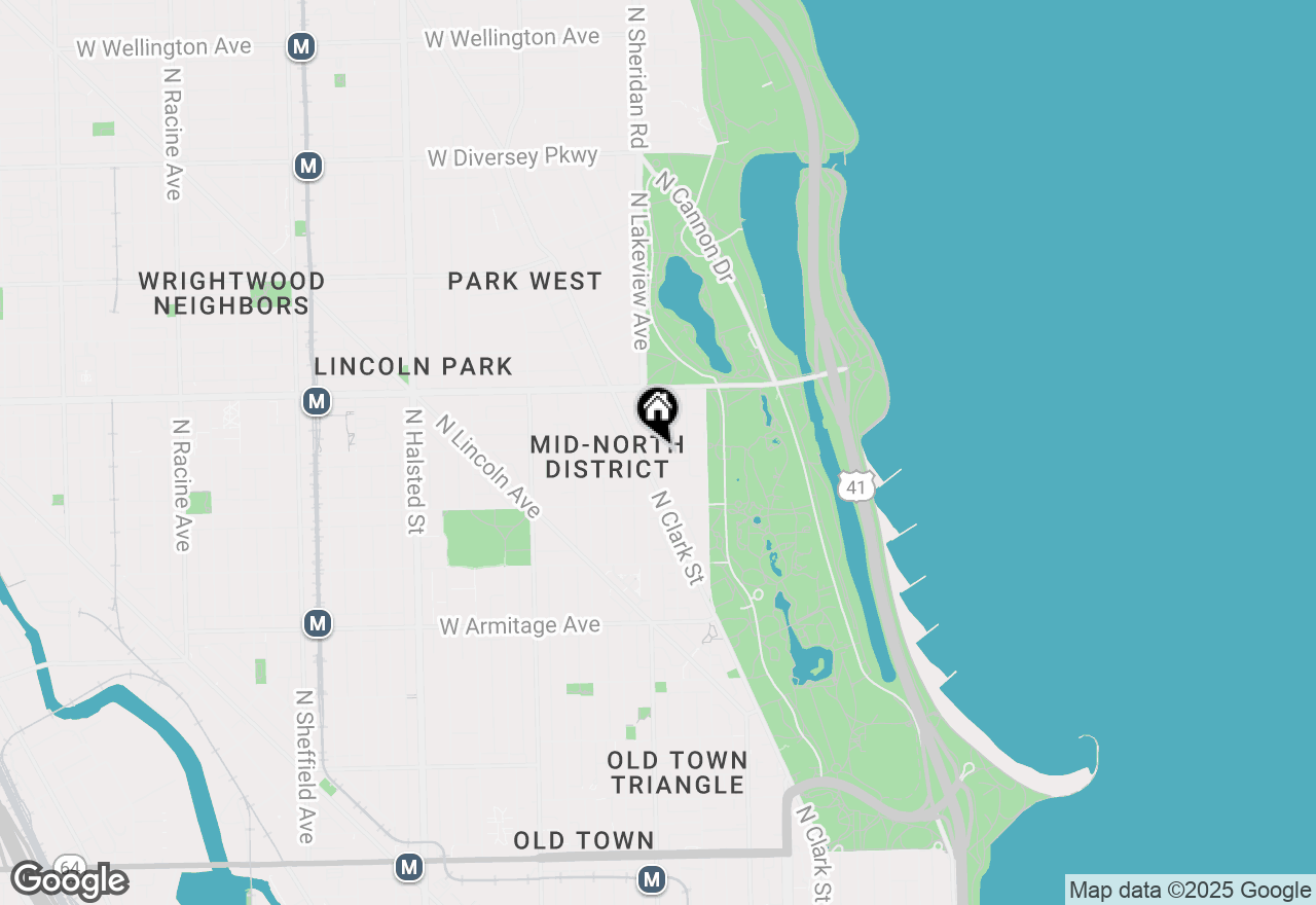 Map of 351 W Belden Avenue, Chicago, IL 60614