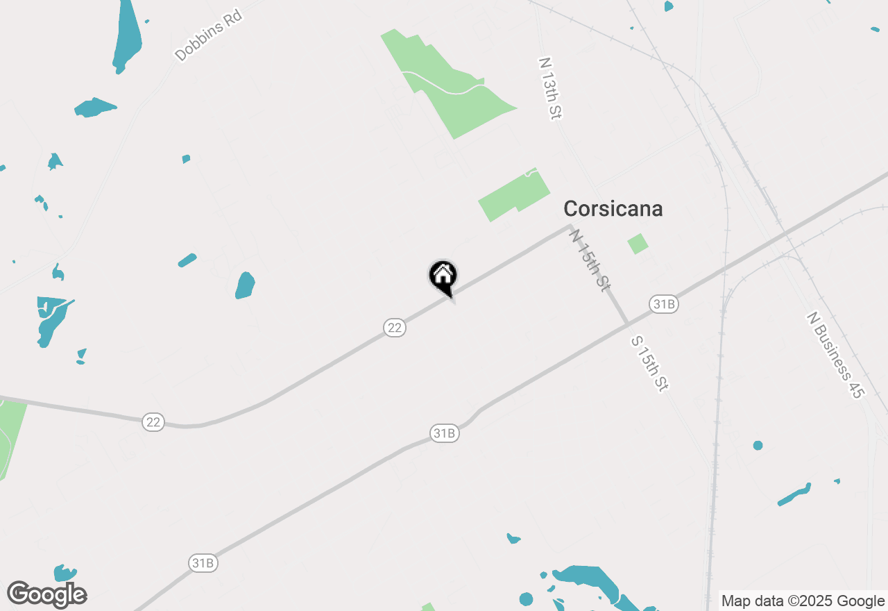 Map of 1401 W 2nd Avenue, Corsicana, TX 75110