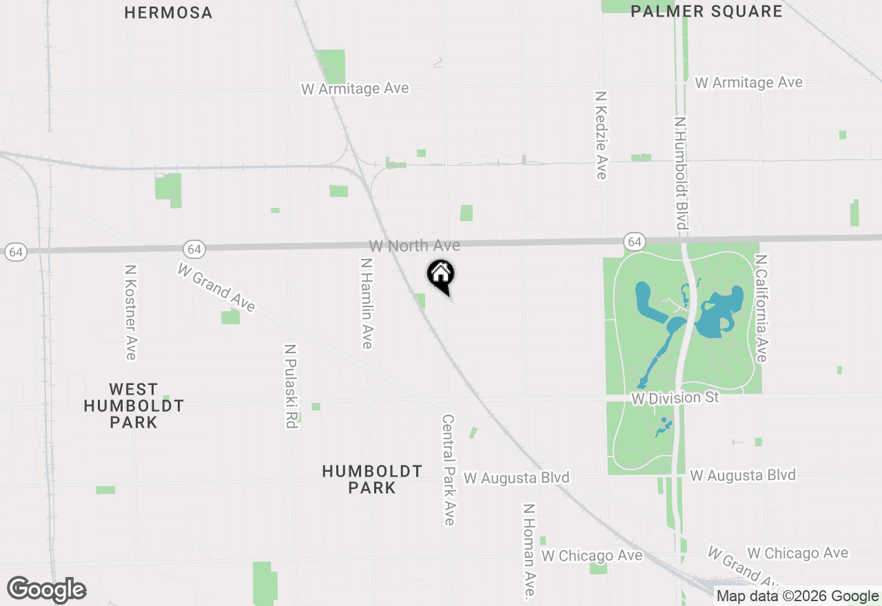 Map of 1426 N Central Park Avenue, Chicago, IL 60651