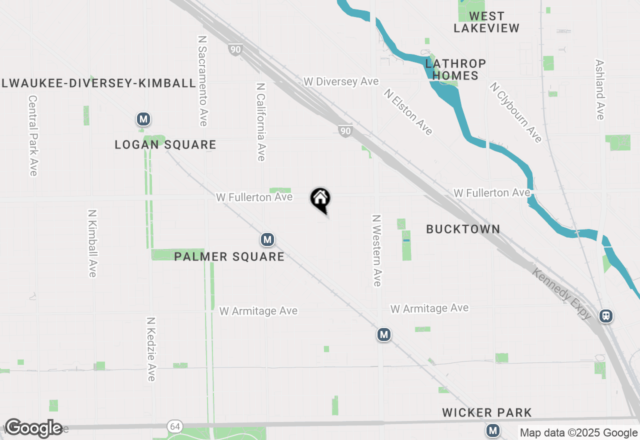 Map of 2301 N Rockwell Street #3, Chicago, IL 60647