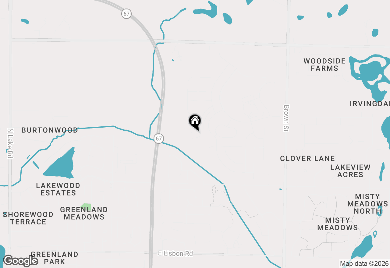 Map of 1242 Green Tree Dr, Oconomowoc, WI 53066