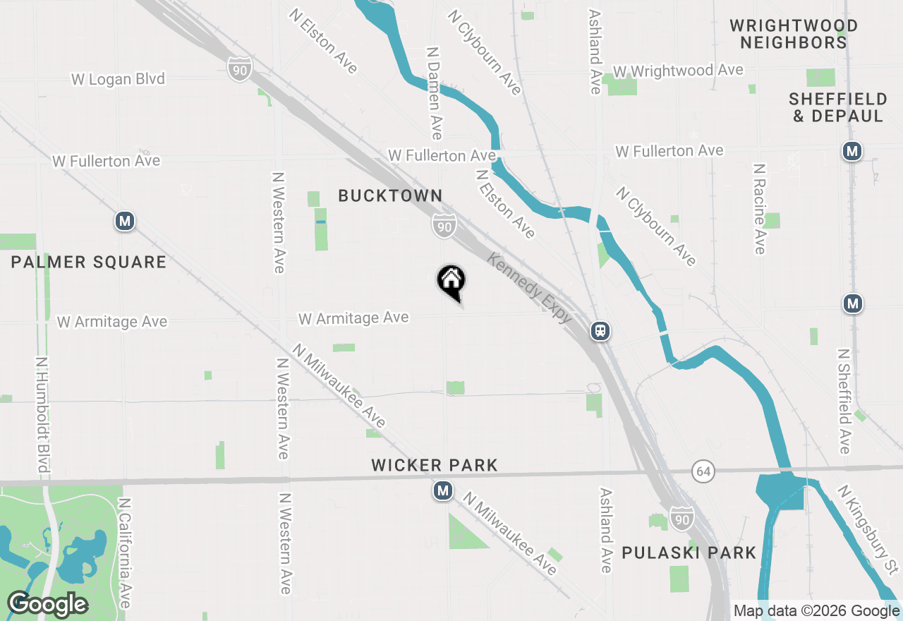 Map of 1950 W Armitage Avenue #3, Chicago, IL 60622
