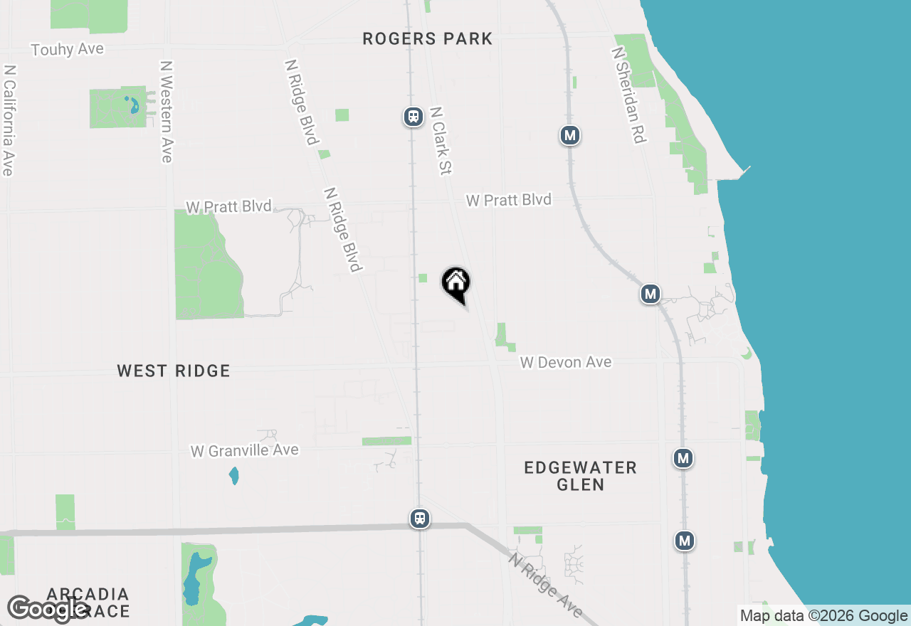 Map of 1721 W Arthur Avenue, Chicago, IL 60626