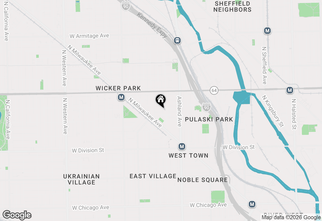 Map of 1721 W Julian Street, Chicago, IL 60622
