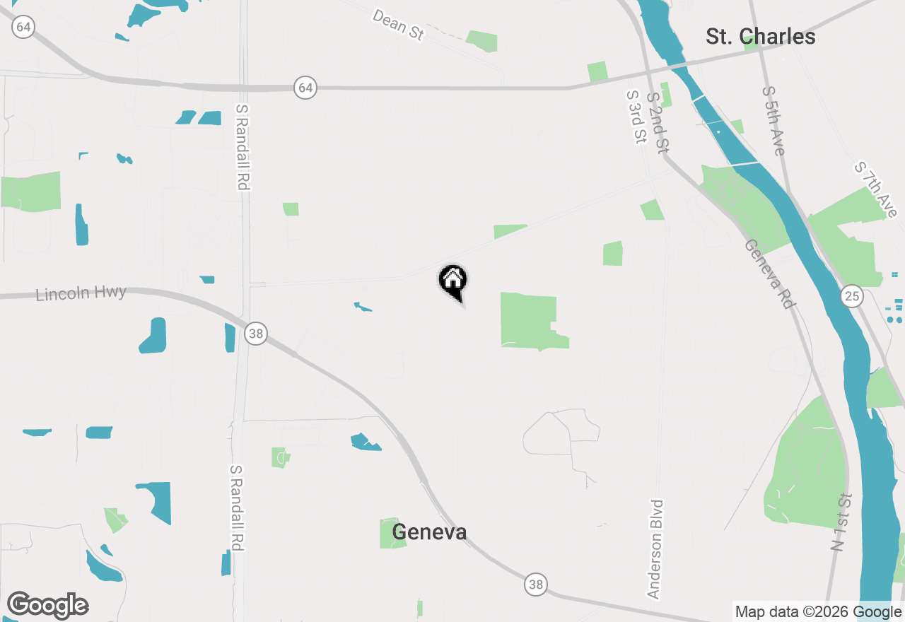 Map of 1138 Millburn Court, St. Charles, IL 60174