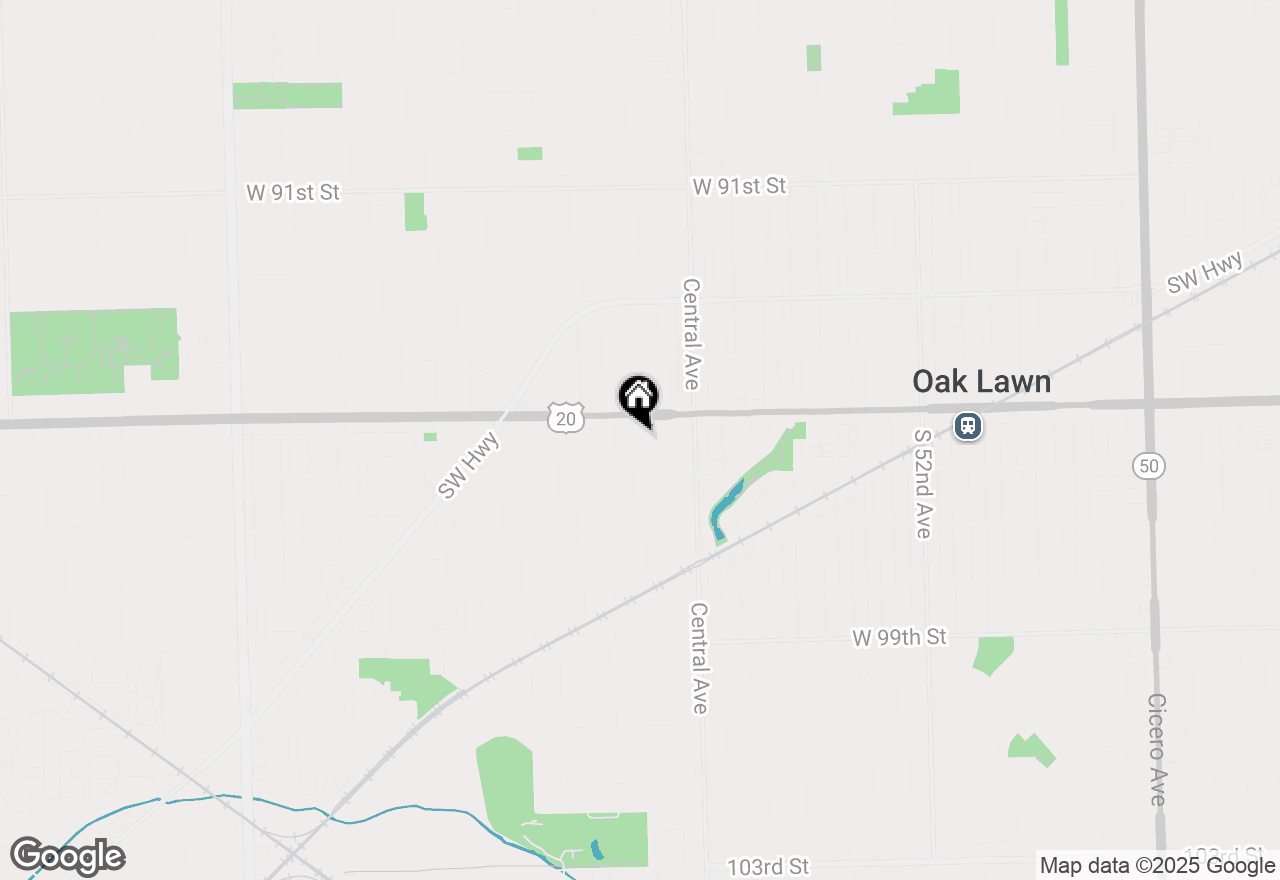 Map of 9544 S Major Avenue, Oak Lawn, IL 60453