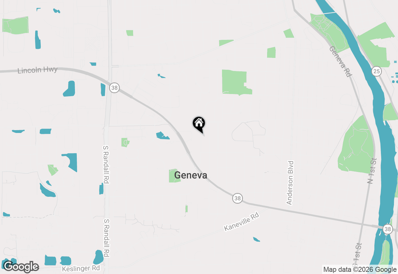 Map of 626 Highbury Lane, Geneva, IL 60134