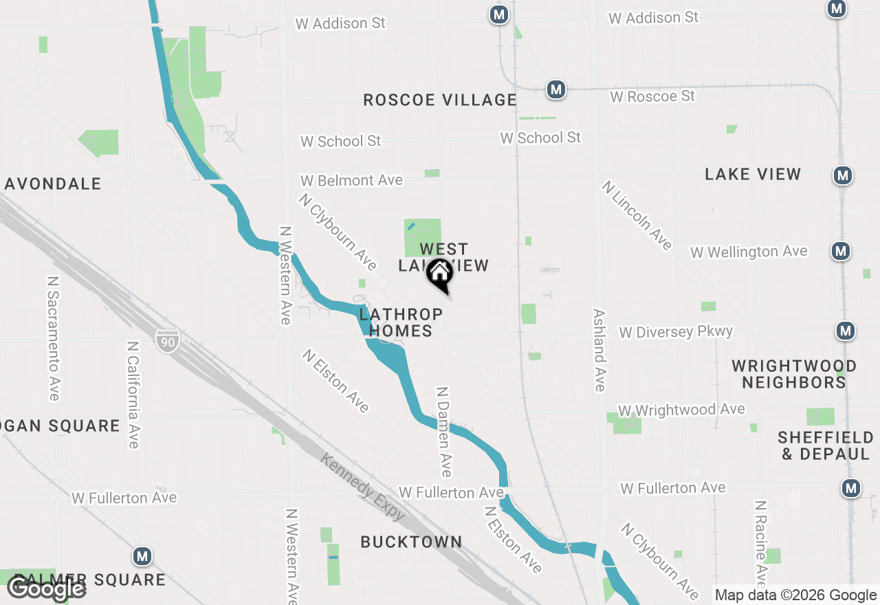 Map of 2852 N Damen Avenue #3, Chicago, IL 60618