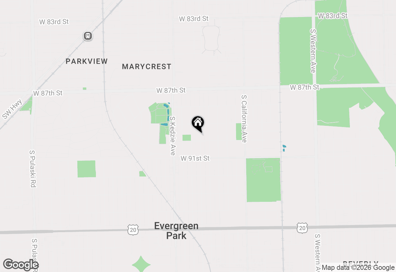 Map of 8940 S Utica Avenue, Evergreen Park, IL 60805