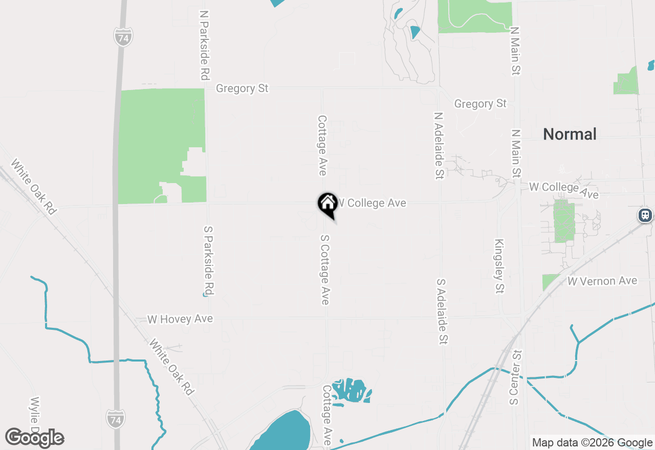 Map of 112 S Cottage Avenue, Normal, IL 61761