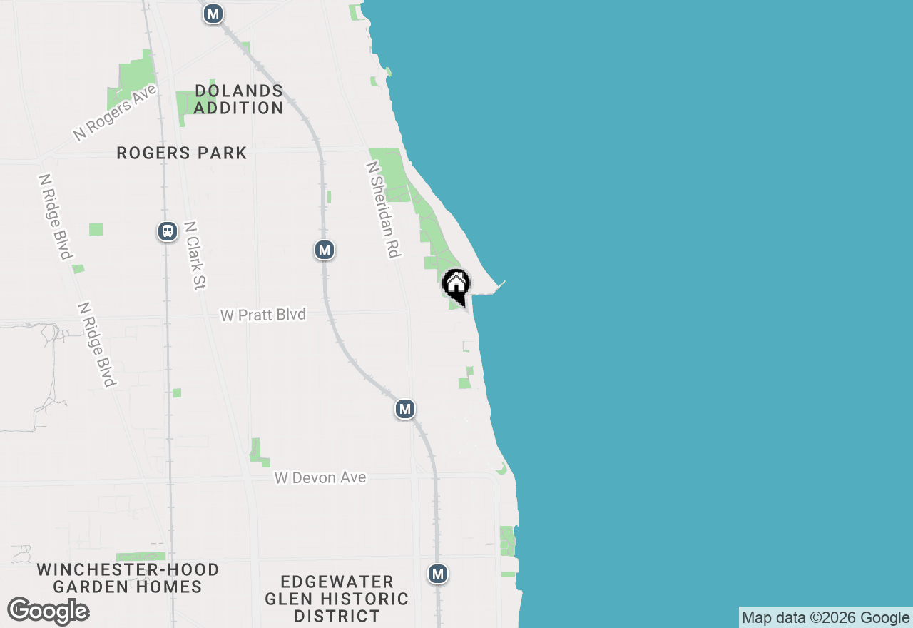 Map of 1055 W Pratt Boulevard #2A, Chicago, IL 60626