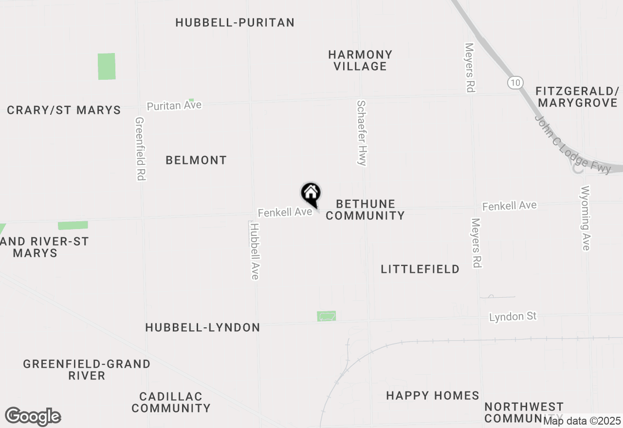 Map of 14131 - 14151 Fenkell Street, Detroit, MI 48227