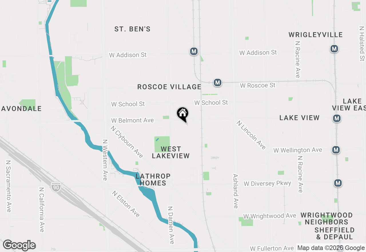 Map of 1910 W Fletcher Street, Chicago, IL 60657