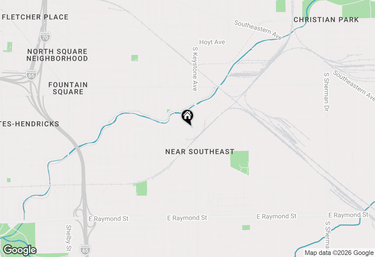 Map of 1448 Saint Peter Street, Indianapolis, IN 46203