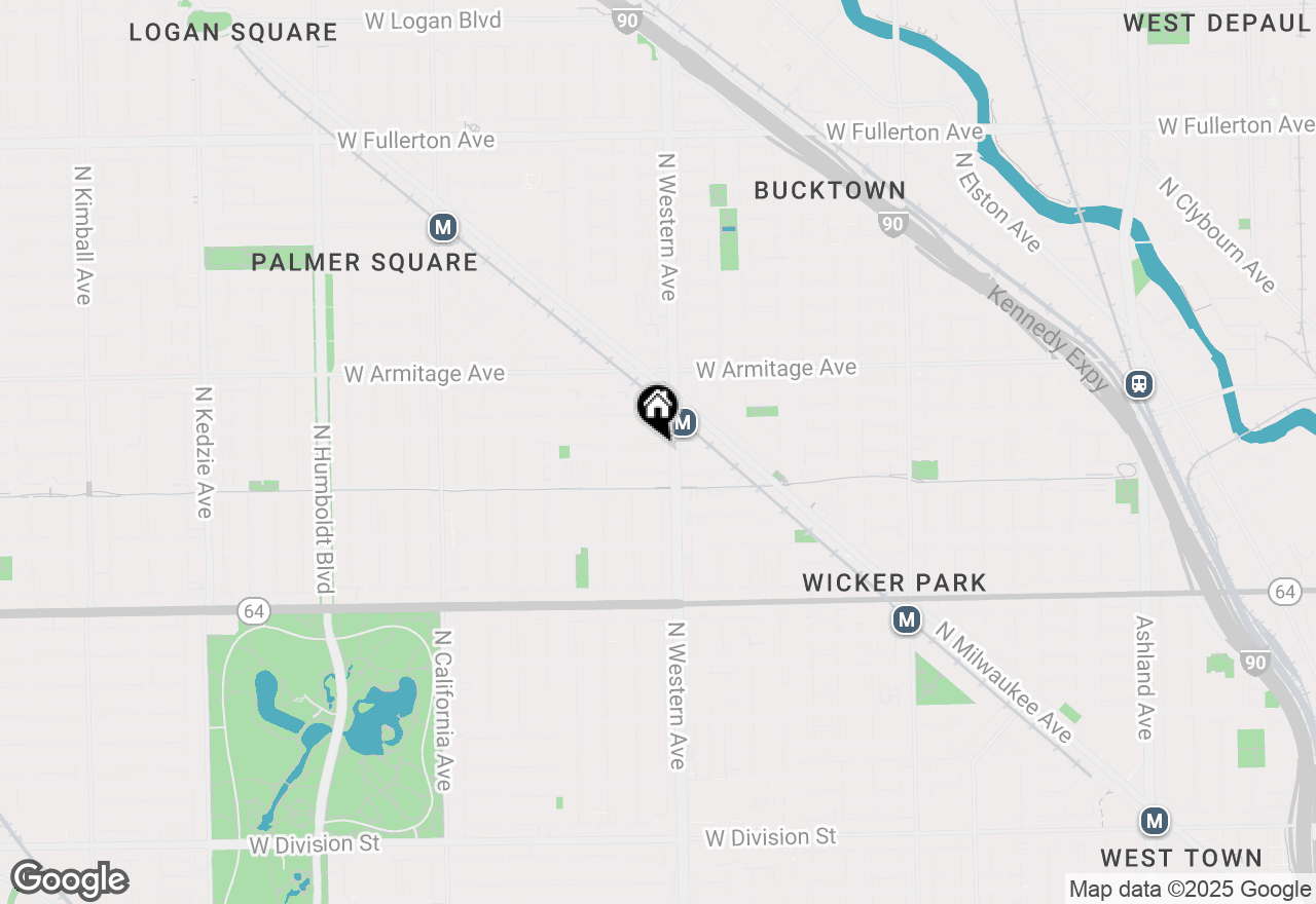 Map of 2414 W Moffat Street #1, Chicago, IL 60647