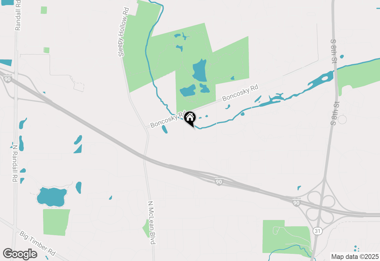 Map of 35W755 Boncosky Road, Sleepy Hollow, IL 60118