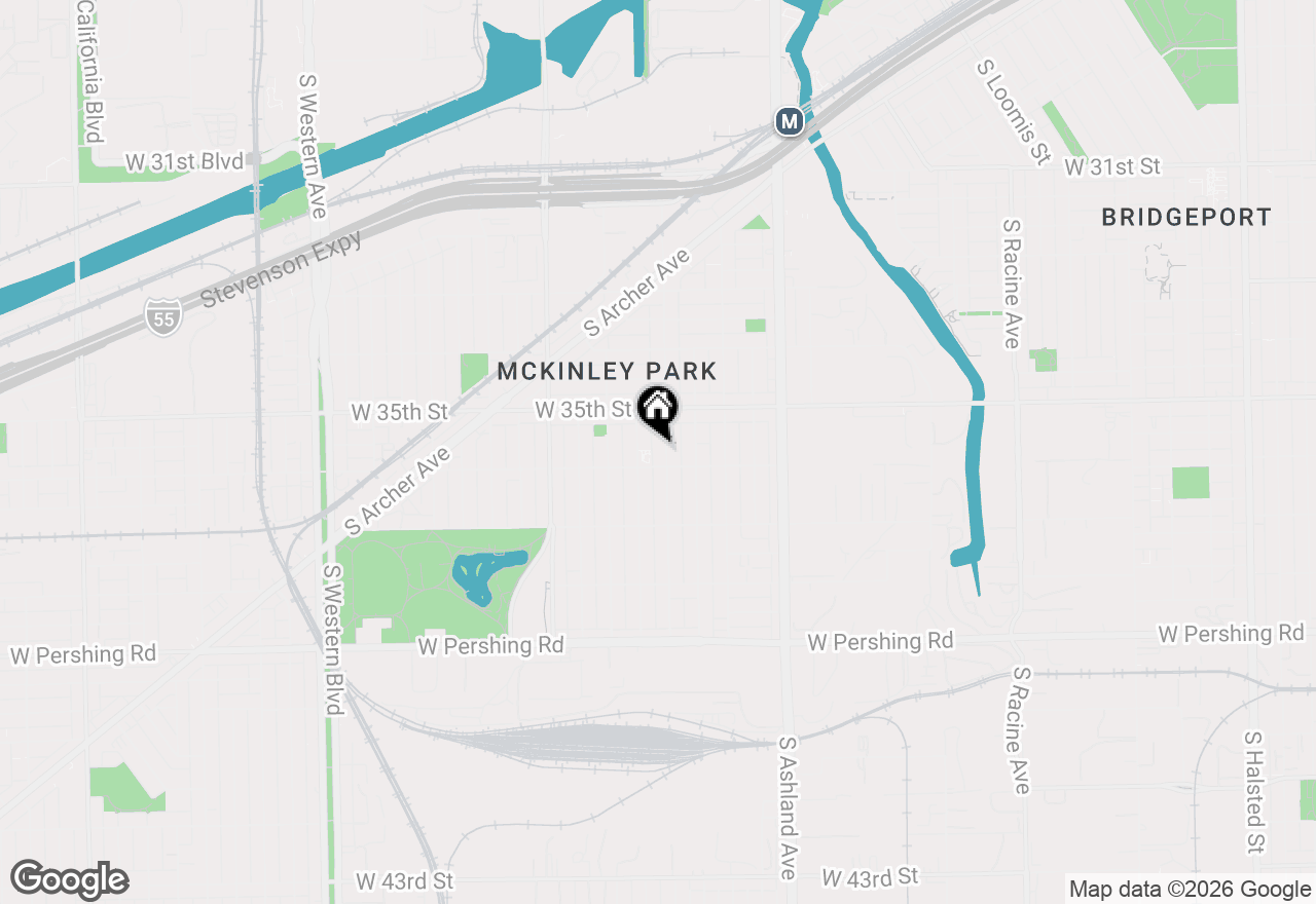 Map of 3546 S Wood Street, Chicago, IL 60609