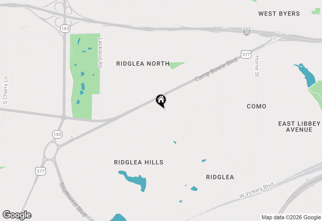 Map of 6452 Waverly Way, Fort Worth, TX 76116