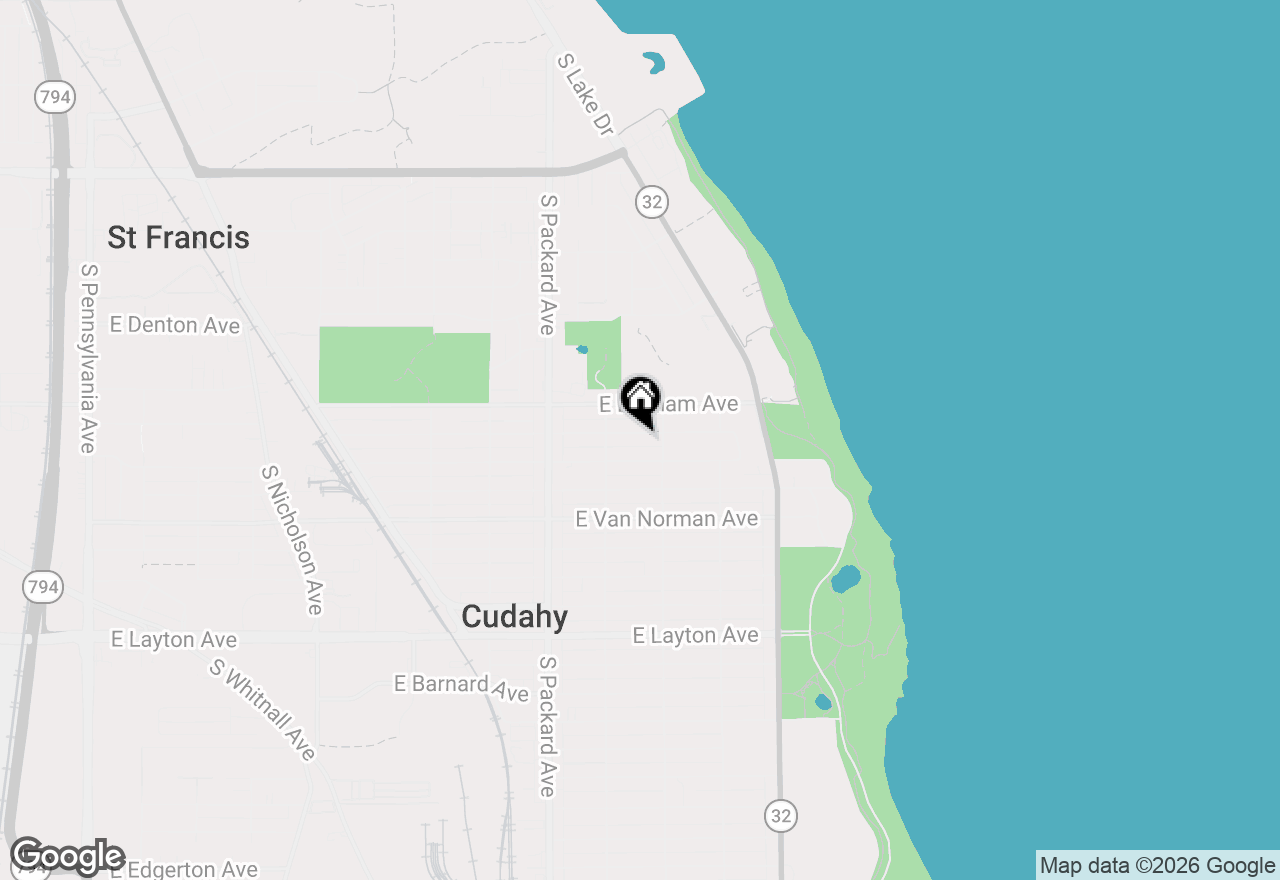 Map of 3753 E Whittaker Ave, Cudahy, WI 53110