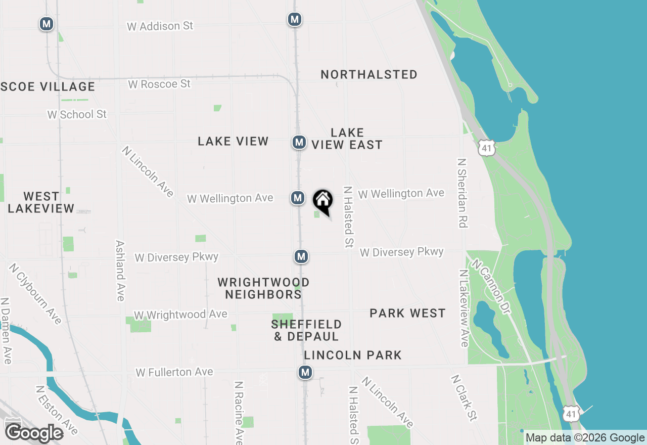 Map of 856 W George Street #2, Chicago, IL 60657