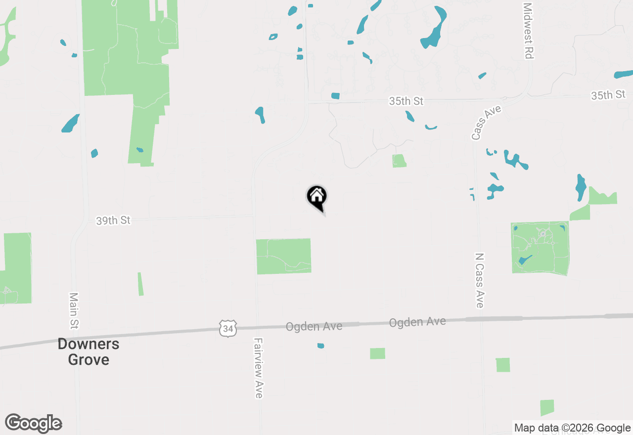 Map of 161 39th Street, Downers Grove, IL 60515