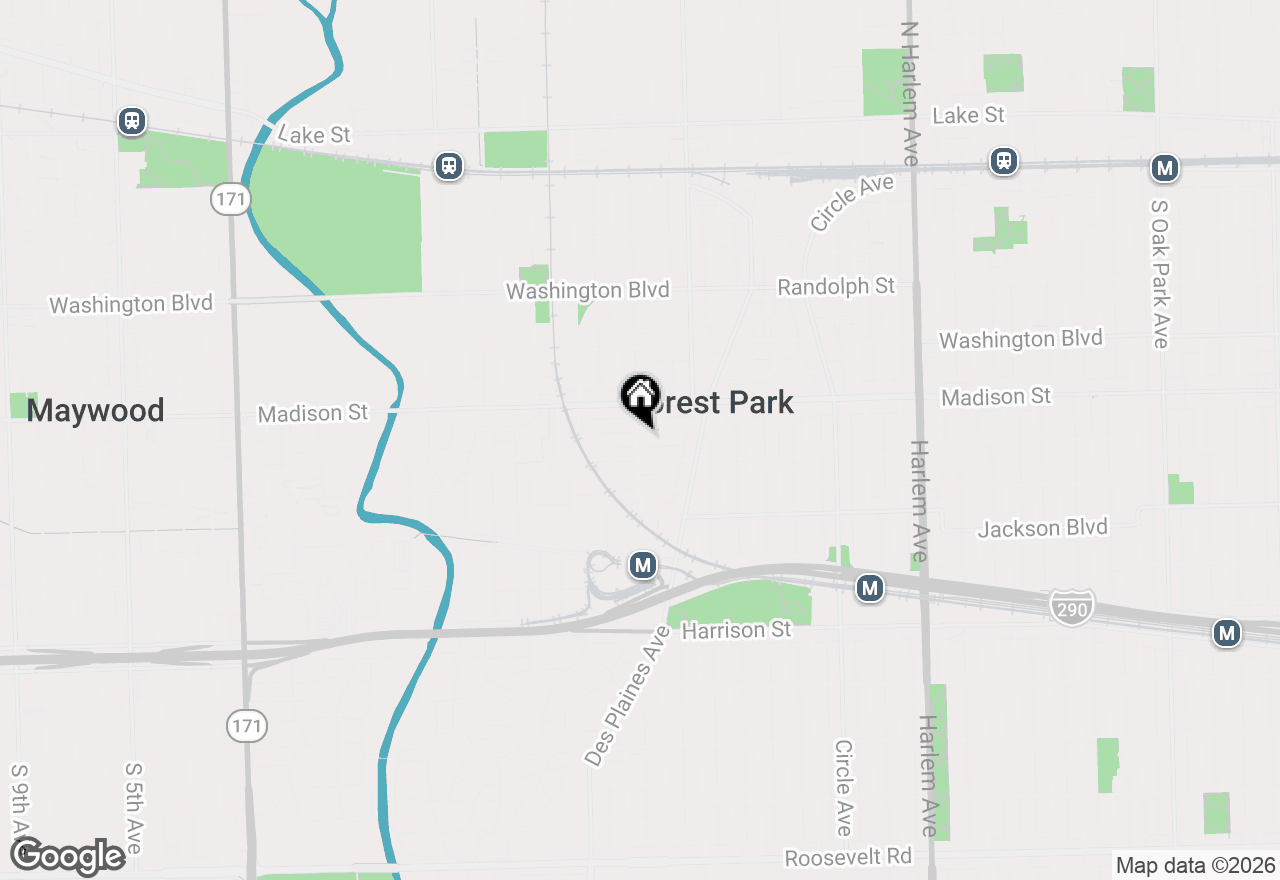 Map of (Address confidential), Forest Park, Illinois 60130