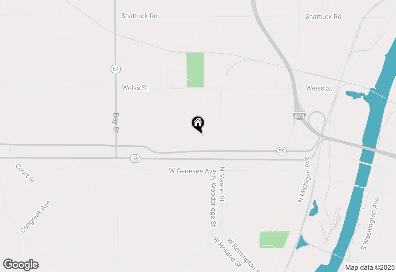 Map of 2250 Mershon Street, Saginaw, MI 48602