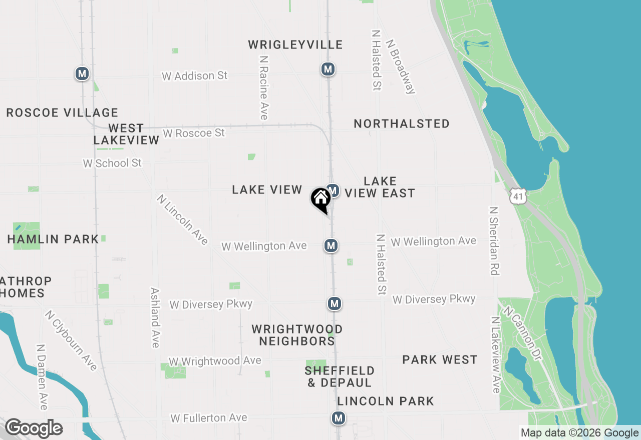 Map of 3052 N Sheffield Avenue #3, Chicago, IL 60657