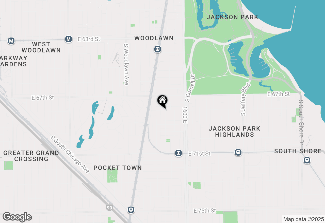 Map of 1423 E 68th Street #2, Chicago, IL 60637