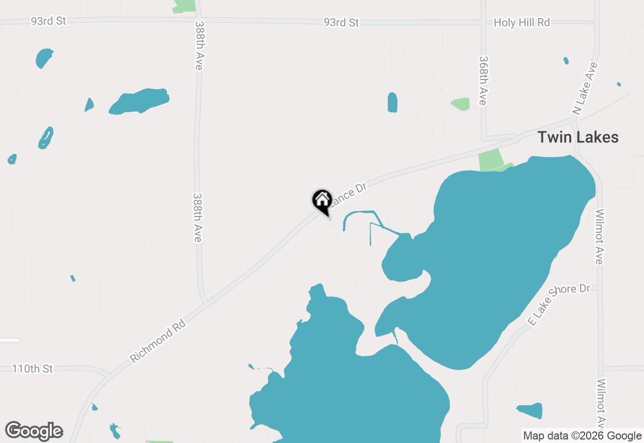 Map of 979 Rhyners Ln, Twin Lakes, WI 53181