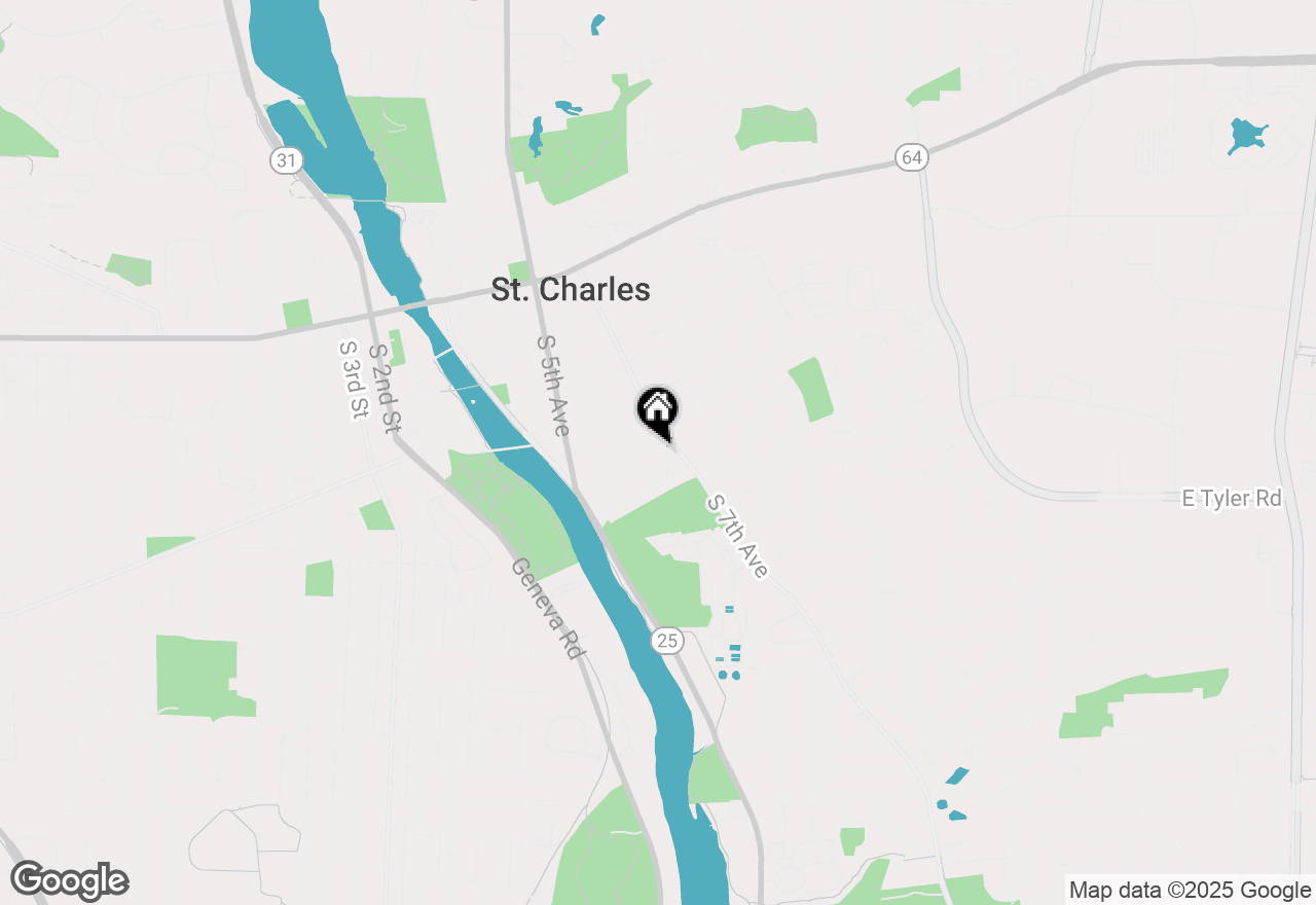 Map of 813 Jefferson Avenue, St. Charles, IL 60174