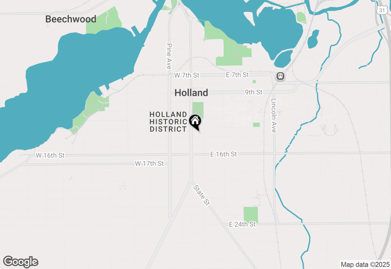 Map of 25 W 14th Street, Holland, MI 49423