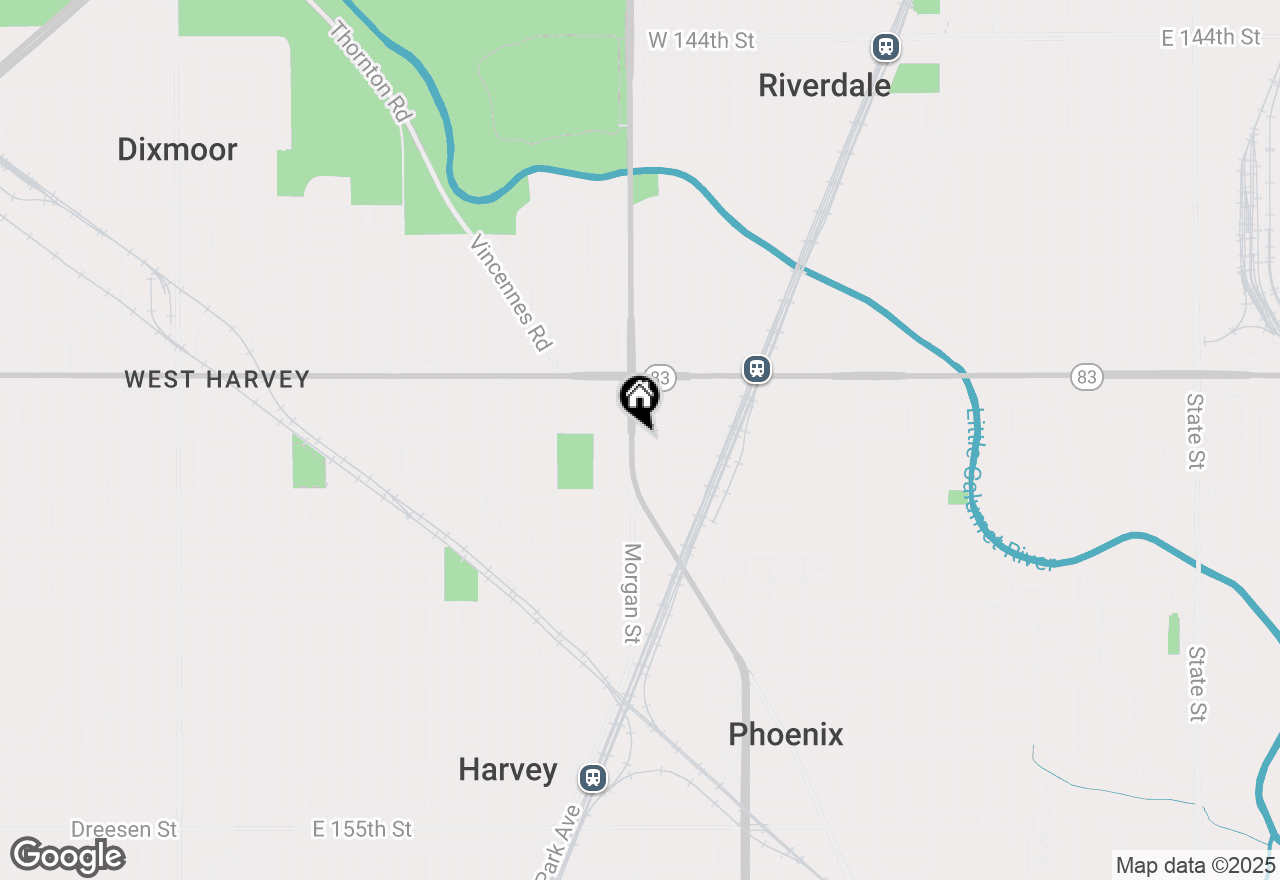 Map of 256 E 148th Street, Harvey, IL 60426