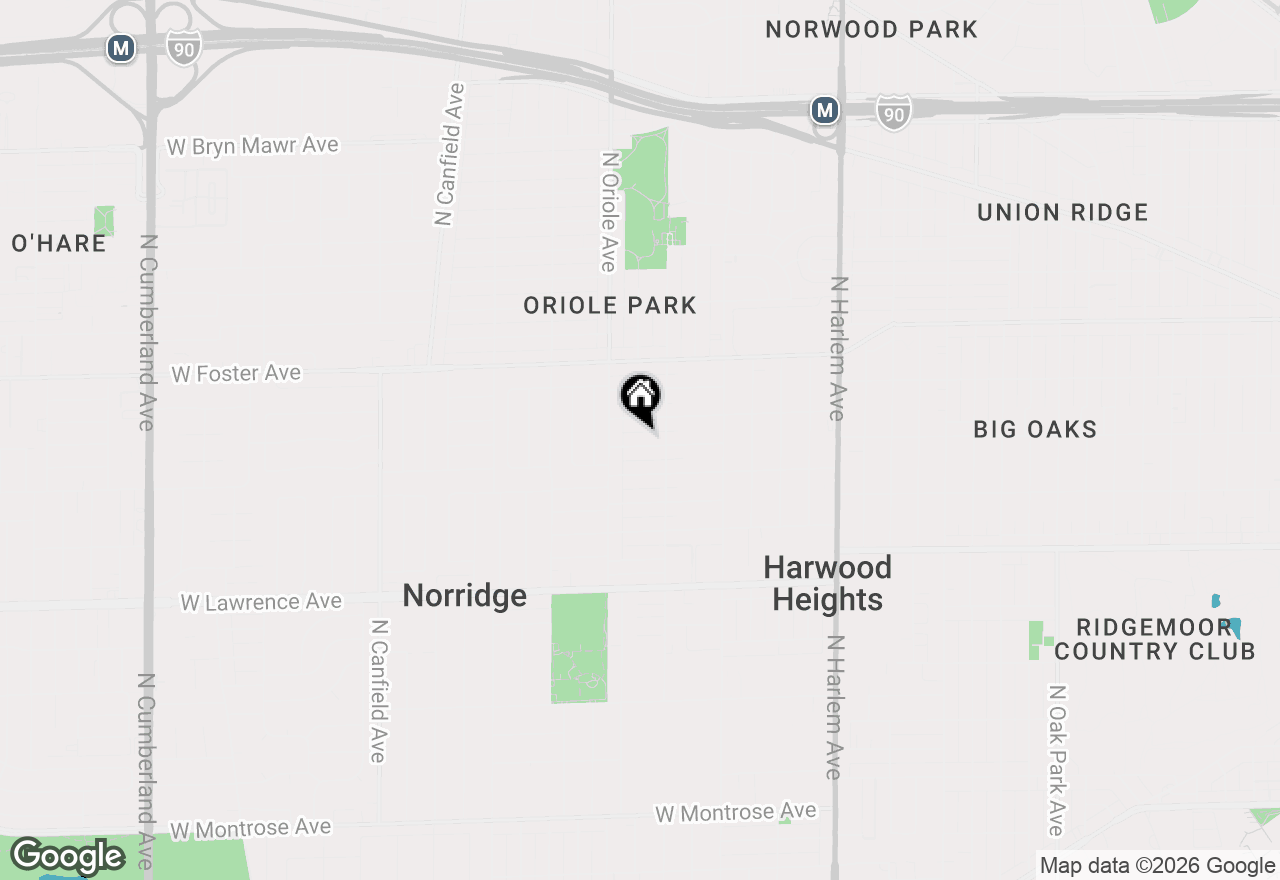 Map of 7528 W Winnemac Avenue, Harwood Heights, IL 60706