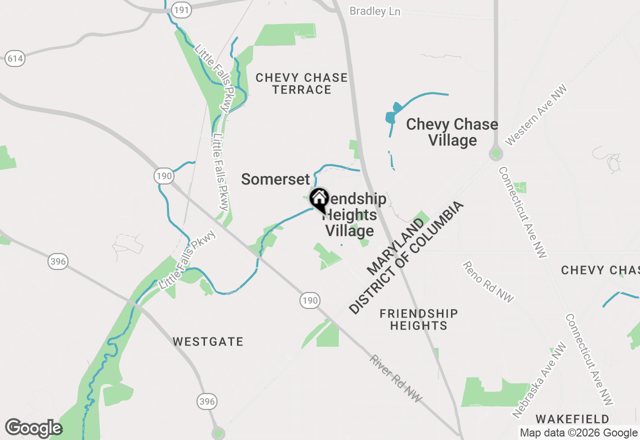 Map of 4620 N Park Avenue #1211E, Chevy Chase, MD 20815